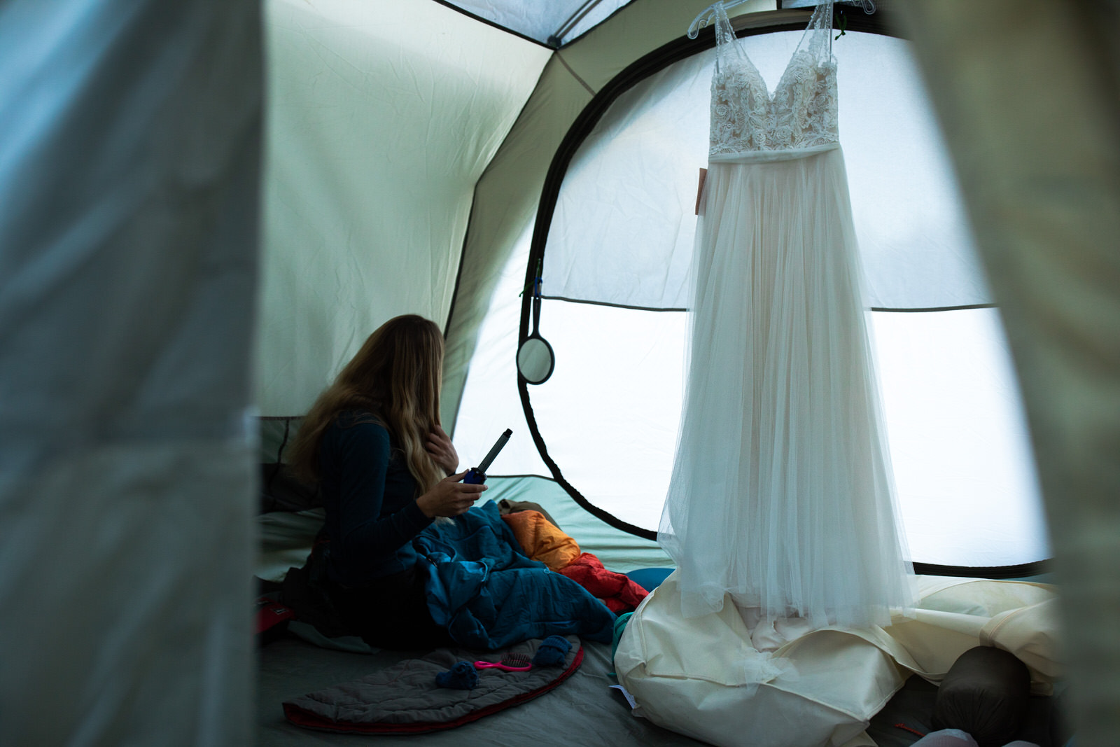Em and Weston backcountry elopement photograph by Backcountry Elopement